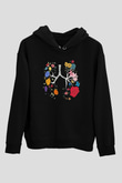 Tıp Bayramı Baskılı Unisex Siyah Hoodie
