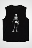 Tıp Bayramı Baskılı Unisex Siyah Kolsuz Tişört - Tshirt