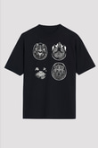 Tıp Bayramı Baskılı Unisex Siyah Oversize Tişört - Tshirt