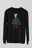 Tıp Bayramı Baskılı Unisex Siyah Sweatshirt