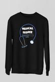 Tıp Bayramı Baskılı Unisex Siyah Sweatshirt
