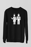 Tıp Bayramı Baskılı Unisex Siyah Sweatshirt