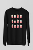 Tıp Bayramı Baskılı Unisex Siyah Sweatshirt