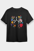 Tıp Bayramı Baskılı Unisex Siyah Tişört - Tshirt