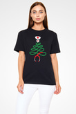 Tıp Bayramı Baskılı Unisex Siyah Tişört - Tshirt
