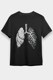 Tıp Bayramı Baskılı Unisex Siyah Tişört - Tshirt