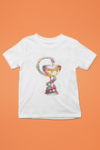 Tıp Sembolü Yılan Baskılı Unisex Beyaz Çocuk Tişörtü - Tshirt