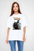 Tom Clancy Beyaz Unisex Oversize Tişört T-Shirt