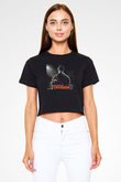 Tom Clancy Siyah  Crop Top Tişört