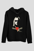 Tom Petty Siyah Unisex Kapşonlu Sweatshirt