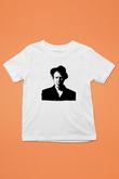 Tom Waits Baskılı Beyaz Unisex Beyaz Çocuk Tişört - Tshirt