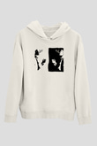 Tom Waits Baskılı Beyaz Unisex Kapüşonlu Sweatshirt