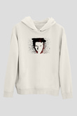 Tom Waits Baskılı Beyaz Unisex Kapüşonlu Sweatshirt