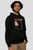 Tom Waits Baskılı Unisex Siyah Kapüşonlu Sweatshirt
