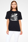 Tom Waits Baskılı Unisex Siyah Tişört - Tshirt