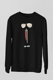 Top Gun Siyah Unisex Sweatshirt