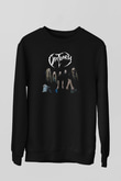 Tortorum Baskılı Unisex Siyah Sweatshirt