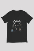 Tortorum Baskılı Unisex Siyah V Yaka Tişört - Tshirt