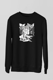 Total Chaos Baskılı Unisex Siyah Sweatshirt