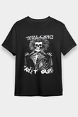 Total Chaos Baskılı Unisex Siyah Tişört - Tshirt
