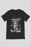 Total Chaos Baskılı Unisex Siyah V Yaka Tişört - Tshirt