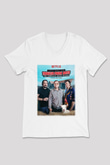 Trailer Park Boys Beyaz Unisex V Yaka Tişört T-Shirt