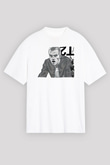Trainspotting Baskılı Beyaz Unisex Oversize Tişört - Tshirt