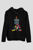 Transformers Siyah Unisex Hoodie