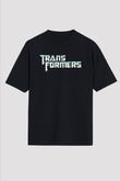 Transformers Tv Siyah Unisex Oversize Tişört T-Shirt