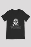 Transplants Siyah Unisex V Yaka Tişört T-Shirt