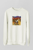 Travis Scott Baskılı Unisex Beyaz Sweatshirt