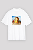 Travis Scott Baskılı Unisex Beyaz Tişört