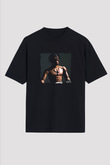 Travis Scott Baskılı Unisex Oversize Siyah Tişört