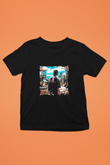 Travis Scott Baskılı Unisex Siyah Çocuk Tişört