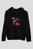 Travis Scott Baskılı Unisex Siyah Hoodie