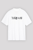 Travis Scott Beyaz Unisex Oversize Tişört T-Shirt