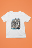 Trevi Çeşmesi Baskılı Beyaz Unisex Çocuk Tişört