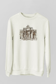 Trevi Çeşmesi Beyaz Unisex Sweatshirt