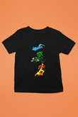 Triathlon Baskılı Unisex Siyah Çocuk Tİşörtü - Tshirt