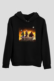 Trine Siyah Unisex Hoodie