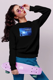 Trine Siyah Unisex Sweatshirt