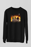 Trine Siyah Unisex Sweatshirt