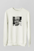 Tupac Baskılı Unisex Beyaz Sweatshirt