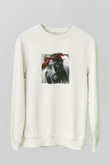 Tupac Baskılı Unisex Beyaz Sweatshirt