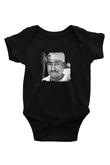 Tupac Baskılı Unisex Siyah Bebek Body - Zıbın