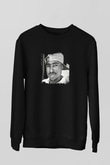 Tupac Baskılı Unisex Siyah Sweatshirt