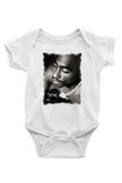 Tupac Shakur Baskılı Beyaz Unisex Bebek Body - Zıbın