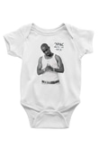 Tupac Shakur Baskılı Beyaz Unisex Bebek Body - Zıbın