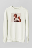Tupac Shakur Beyaz Unisex Sweatshirt