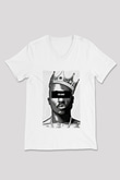 Tupac Shakur Beyaz Unisex V Yaka Tişört